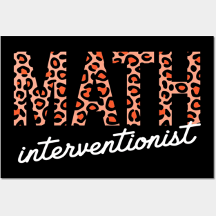 Math Interventionist leopard Cute Fall Autumn Thanksgiving Posters and Art